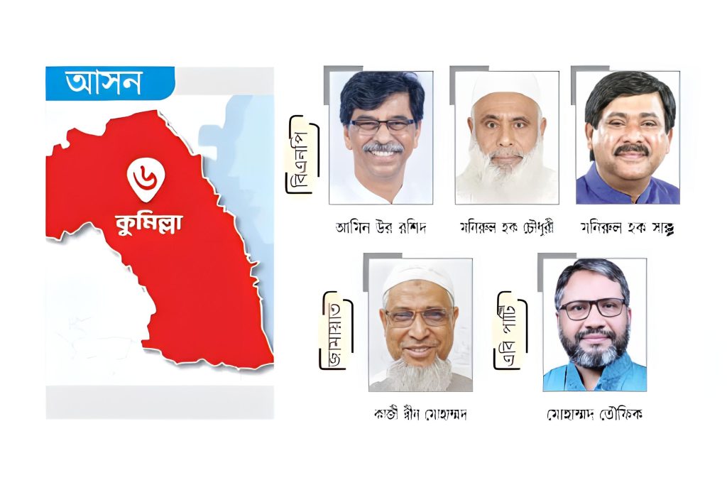 কুমিল্লা-৬ আসনে মনোনয়ন যুদ্ধ : বিএনপির তালিকায় সাবেক মেয়রসহ চারজন