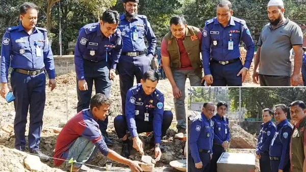 Rising Cumilla Foundation stone laid for temporary building of Comilla Kotwali Model Police Station