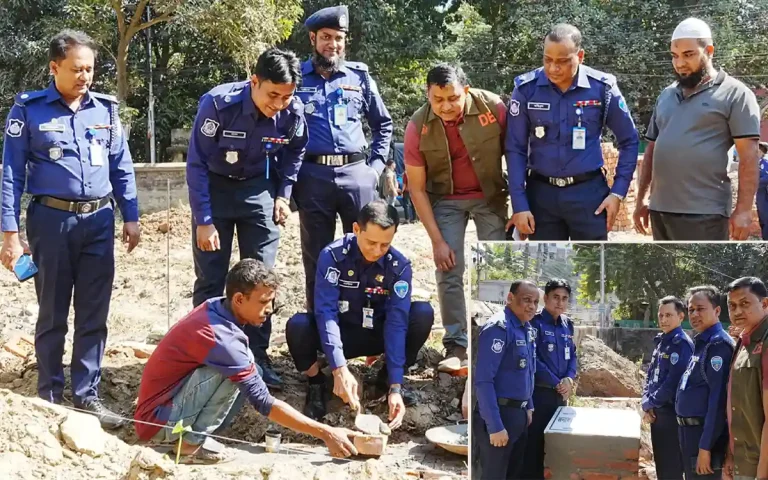 Rising Cumilla Foundation stone laid for temporary building of Comilla Kotwali Model Police Station