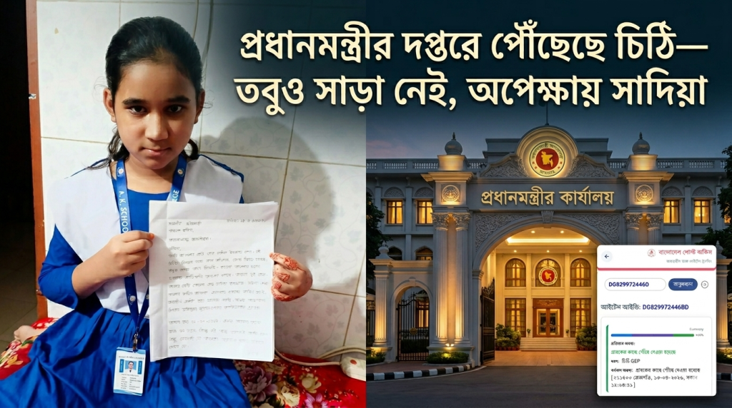 চিঠি পৌঁছেছে প্রধানমন্ত্রীর দপ্তরে—তবুও অপেক্ষায় সাদিয়া, “ভাইয়া, একবার দেখা করবেন?”