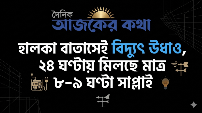 ঝড়-বৃষ্টি ছাড়াই অন্ধকারে কাজিয়াতল: দিনে ১৫ ঘণ্টা লোডশেডিং, খামার ও কৃষিতে বিপর্যয় 1 1777220165893