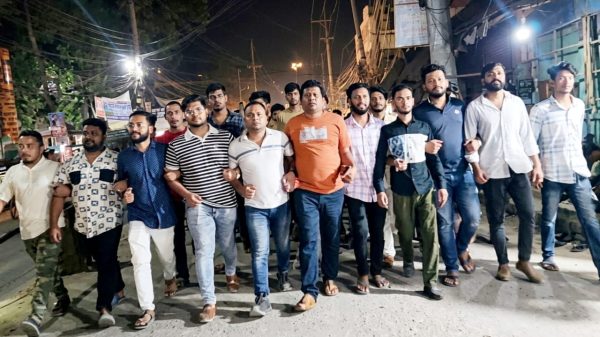 ব্রাহ্মণবাড়িয়ায় ছাত্র শিবিরের বিরুদ্ধে ছাত্রদলের বিক্ষোভ মিছিল