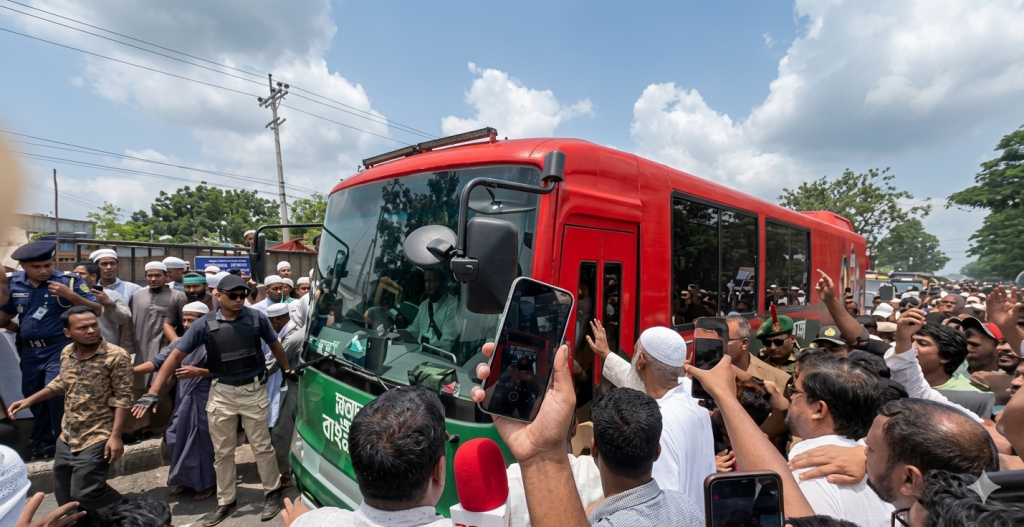 নিরাপত্তার বলয় ভেঙে কায়কোবাদের হাত ধরলেন তারেক, কুমিল্লার মহাসড়কে জনতার ঢল