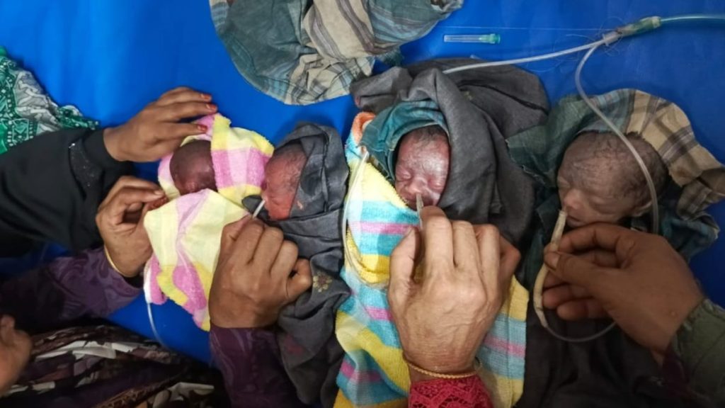 ফরিদপুরে একসঙ্গে পাঁচ সন্তানের জন্ম, জন্মের পরই এক নবজাতকের মৃত্যু 1 ফরিদপুর মেডিকেল কলেজ হাসপাতালে একসঙ্গে পাঁচ সন্তানের জন্ম