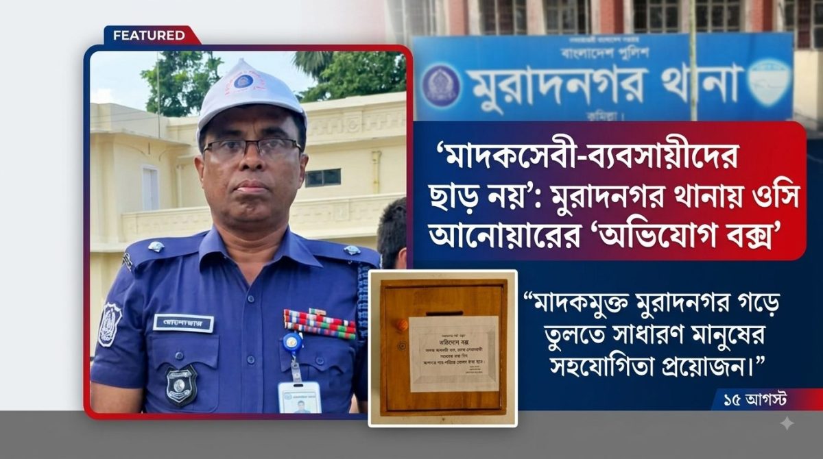 মাদক নির্মূলে মুরাদনগর ওসির নতুন উদ্যোগ, থানায় বসলো ‘অভিযোগ বক্স’