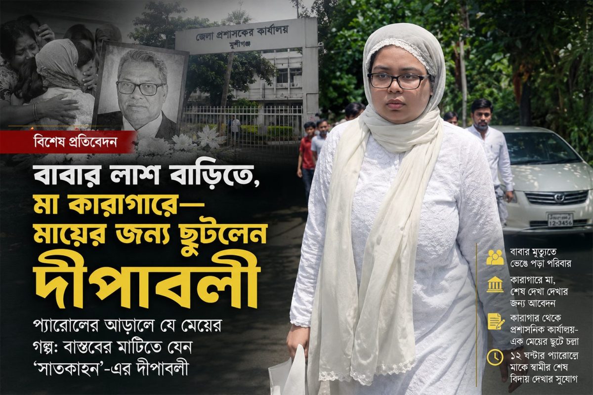 বাবার লাশ বাড়িতে, মা কারাগারে—মায়ের জন্য ছুটলেন দীপাবলী