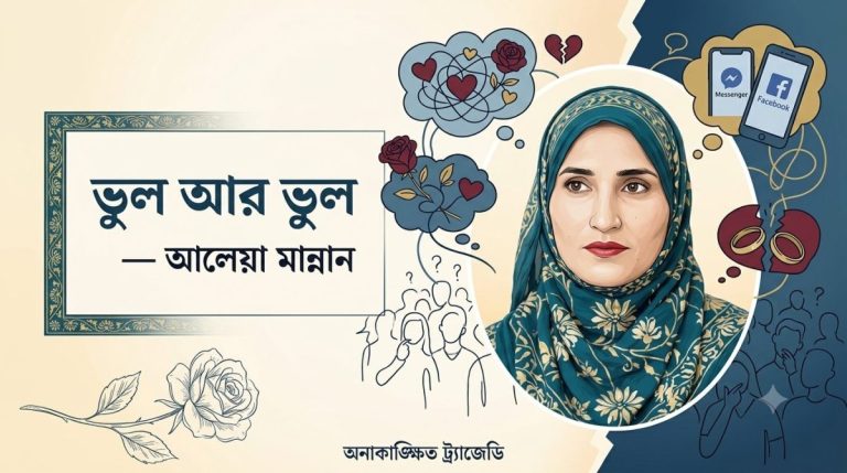 ভার্চুয়াল প্রেমে অনাকাঙ্ক্ষিত ট্র্যাজেডি: আলেয়া মান্নানের কবিতা ‘ভুল আর ভুল’